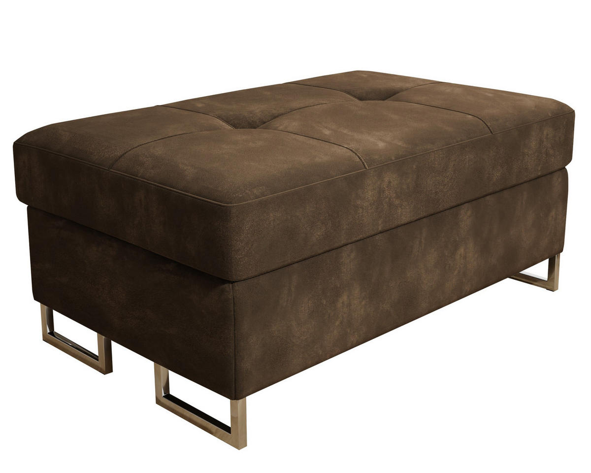 POLSTERHOCKER BARLET Braun 100x60 cm - Braun, Textil (100/41/60cm) - MASSENO