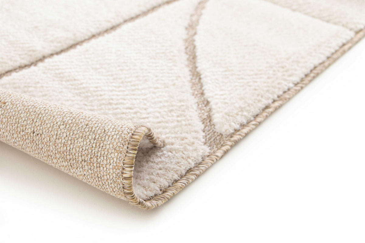 WEBTEPPICH im skandinavischen Stil Weiß Diena 80/150 cm - Weiß, Naturmaterialien/Textil (80/150cm) - Atticgo