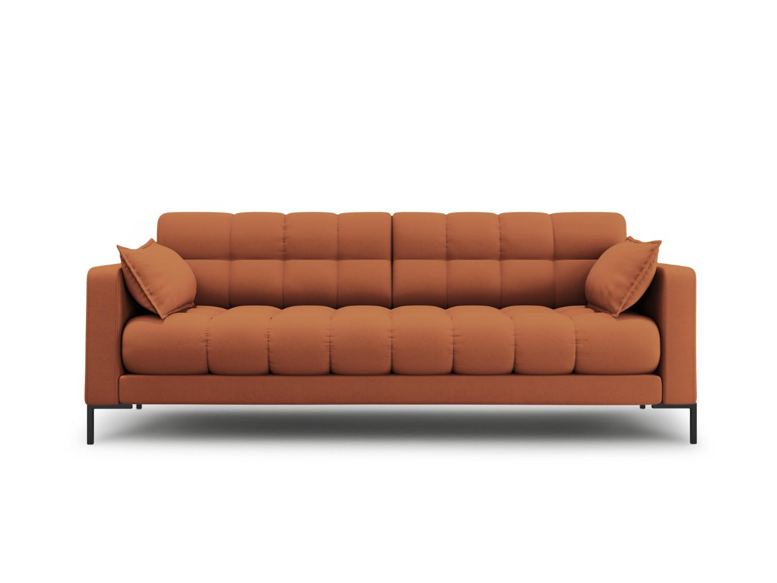 SOFA Mamaia aus strukturiertem Stoff ziegelstein 3 Sitzplätze - Braun, Textil (92/75/177cm) - Micadoni