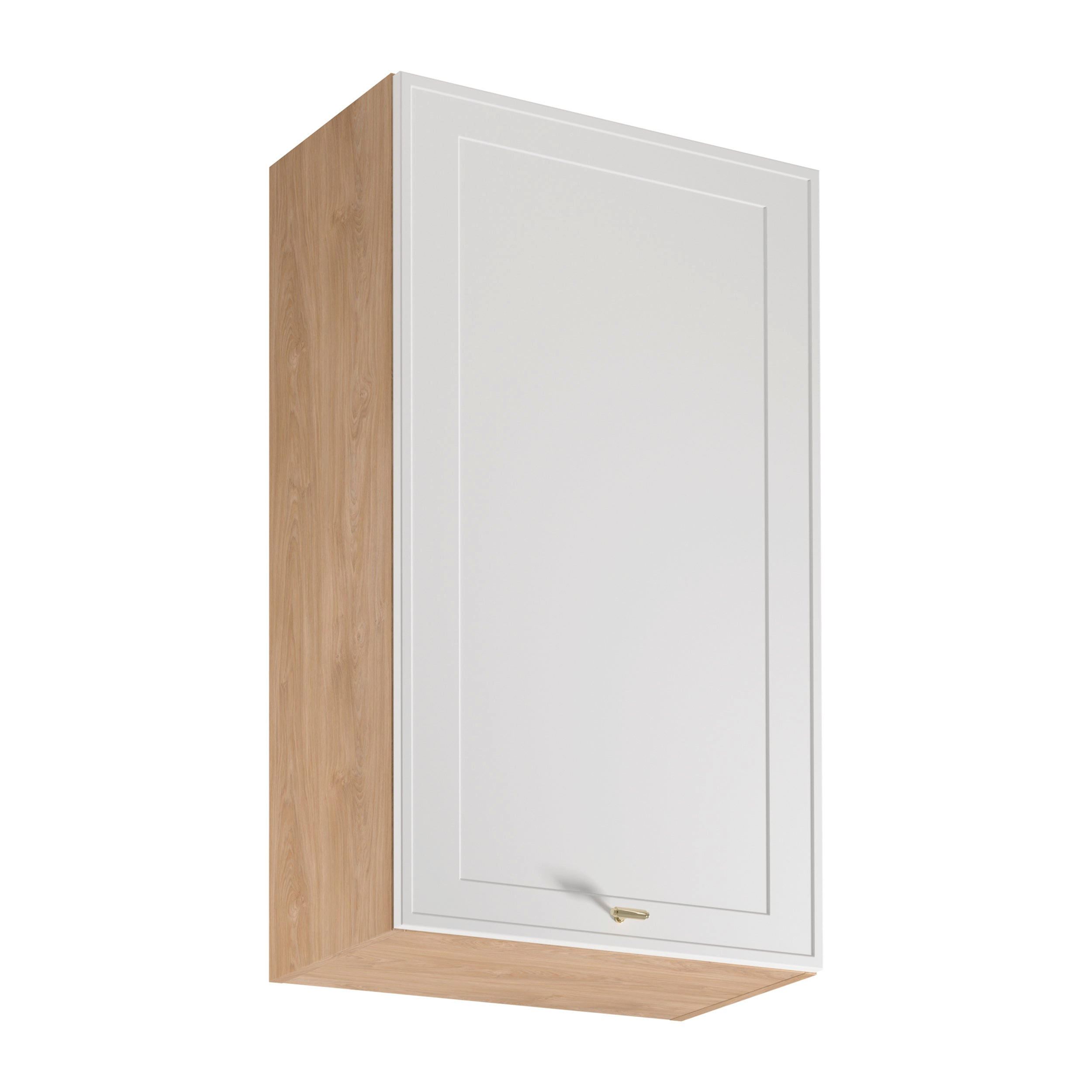 Royal24_Markt Hängeschrank Sonoma Eiche, Weiß 60x100x32 cm