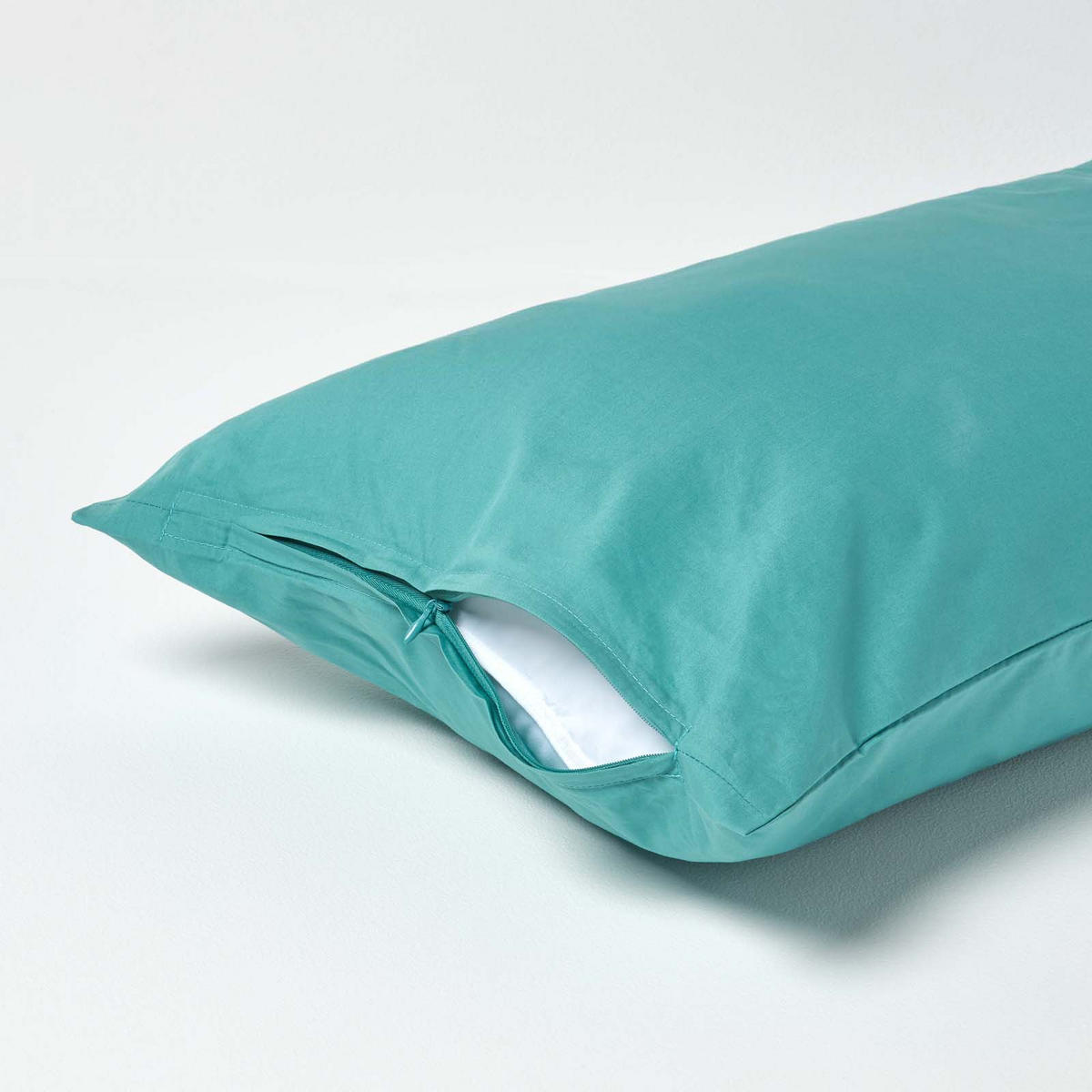 KISSENBEZUG Perkal, Ägyptische Baumwolle, Fadendichte 200 - Grün, Textil (40/80cm) - Homescapes