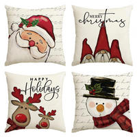 ZIERKISSENBEZUG 4er Set 50 x 50 cm Weihnachten Beige - Multicolor, Textil (50/50cm)