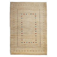TEPPICH Rizbaf Beige 181/125 cm Schurwolle - Beige, Textil (125/181cm) - Looma