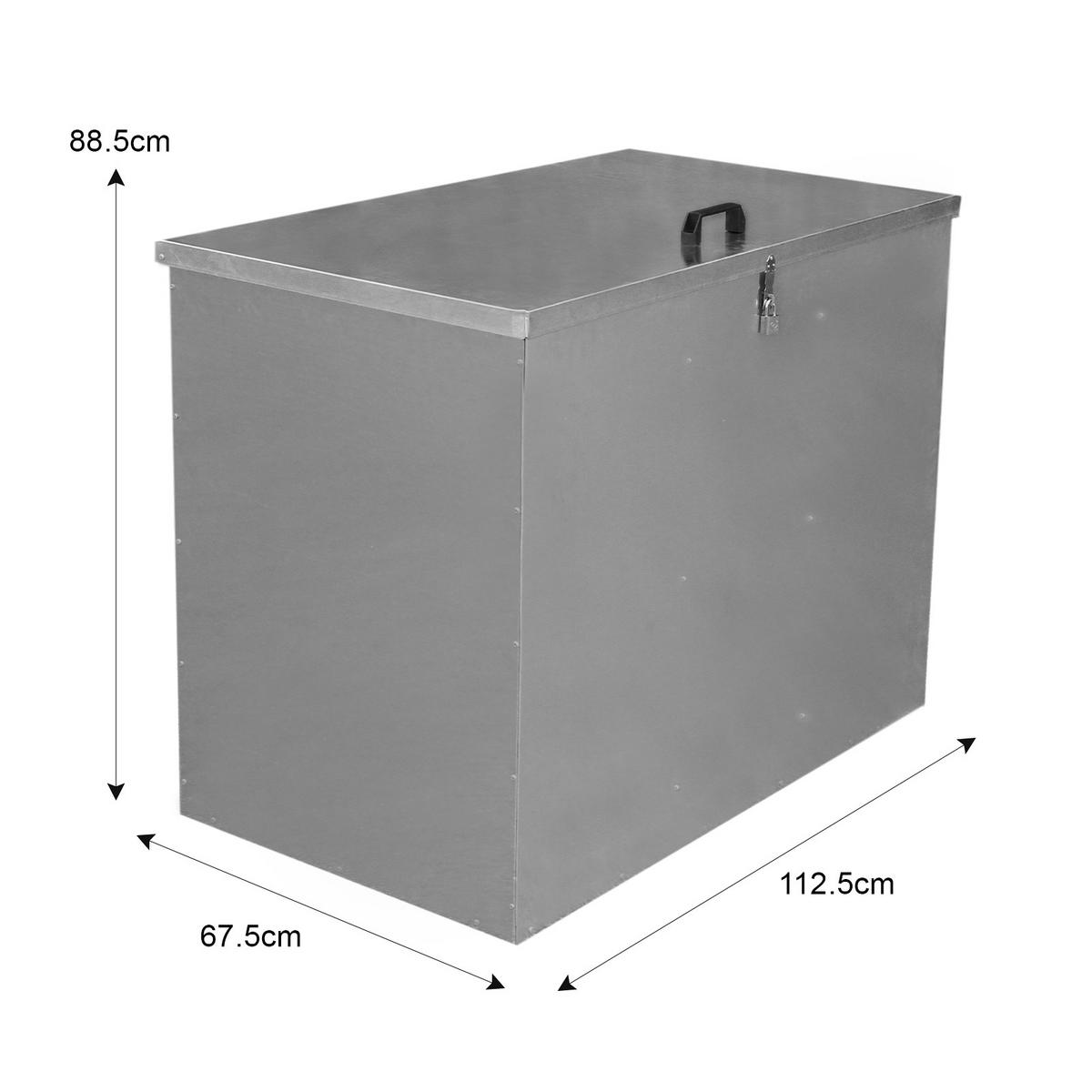 FUTTERBEHÄLTER verzinkt - 3 Fächer - Alufarben, Metall (112/1/67cm) - Monstershop