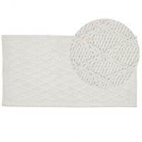 KURZFLOR-TEPPICH Erzin 150/80 cm - Weiß, Textil (80/150cm) - Beliani