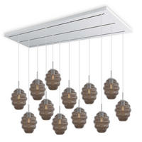 HÄNGELEUCHTE Echos 12-flammig Rauch Ø 18cm - Anthrazit/Weiß, Glas (18/18/20cm) - s.luce