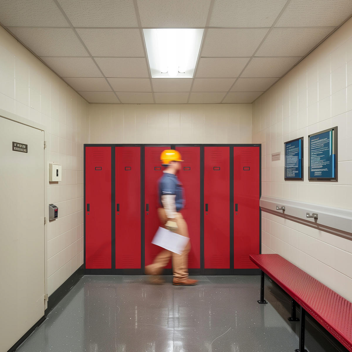 UMKLEIDESCHRANK KACPER - Anthrazit/Rot, Metall (80/180/50cm) - Jan Nowak