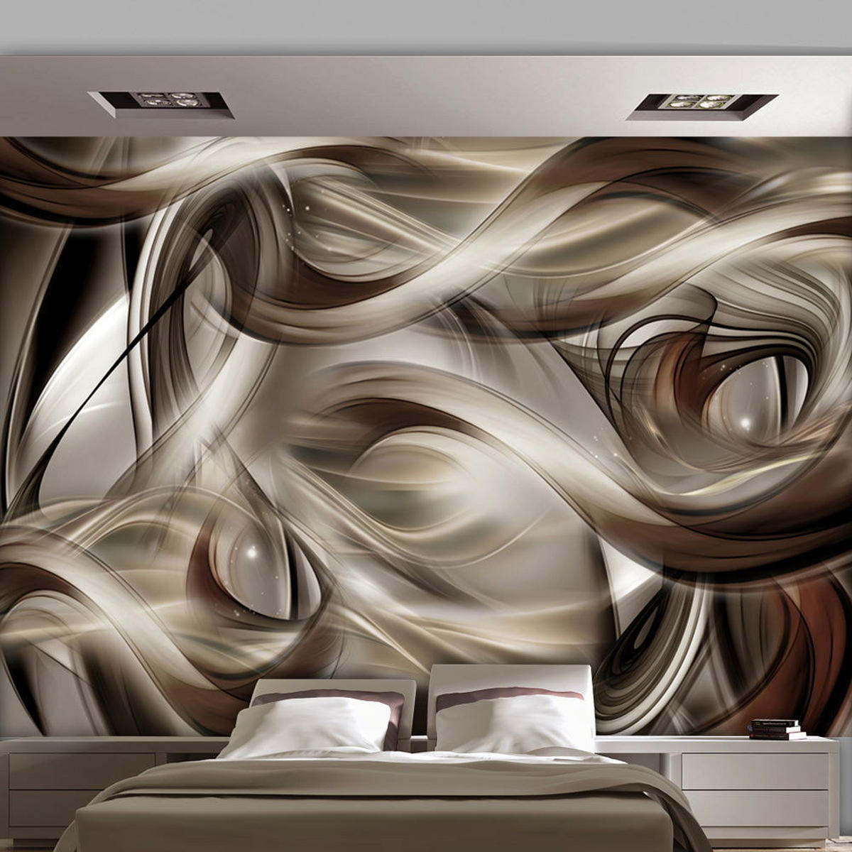 VLIESTAPETE 100/70 cm - Beige/Braun, Textil (100/1cm) - KUNSTLOFT