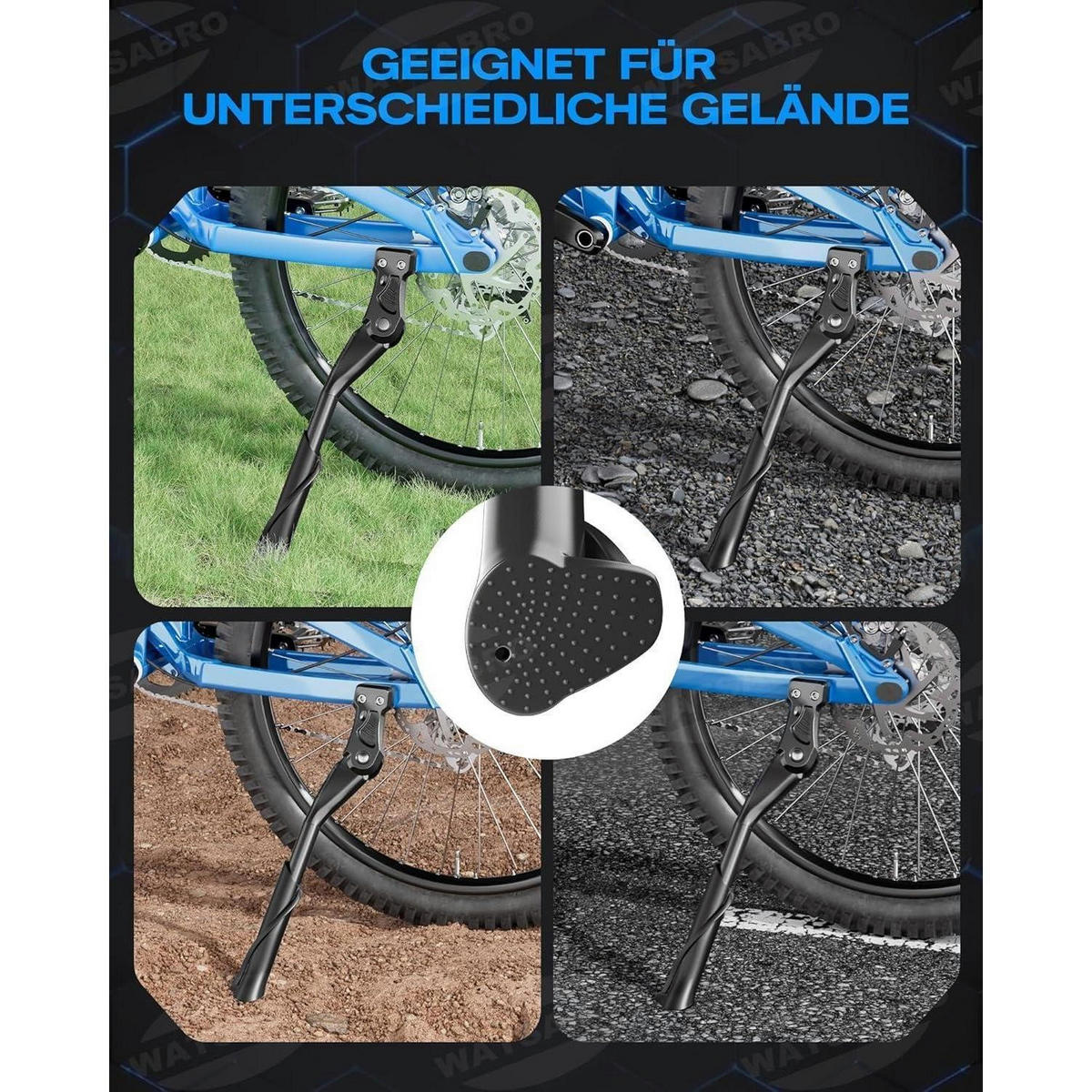FAHRRADSTÄNDER höhenverstellbar 24-29 Zoll schwarz - Schwarz, Metall (1/1/35.3cm)
