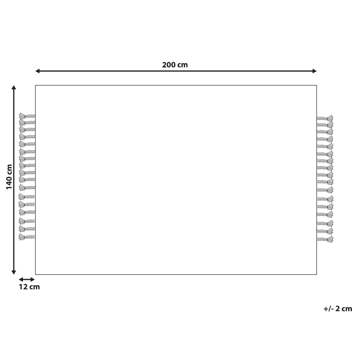 TEPPICH geflochten Ortaoba 200/140 cm - Beige, Naturmaterialen (140/200cm) - Beliani