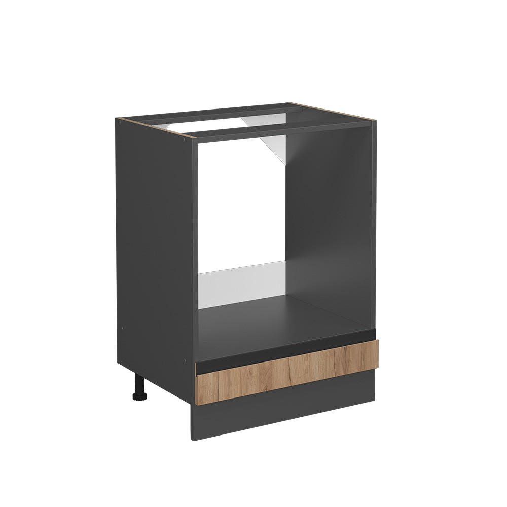 SPISKONVERTERINGSSK&Aring;P R-Line Goldkraft ek 60 cm J-Shape, utan b&auml;nkskiva Ekf&auml;rgad, Antracit 81.6/60/46 cm