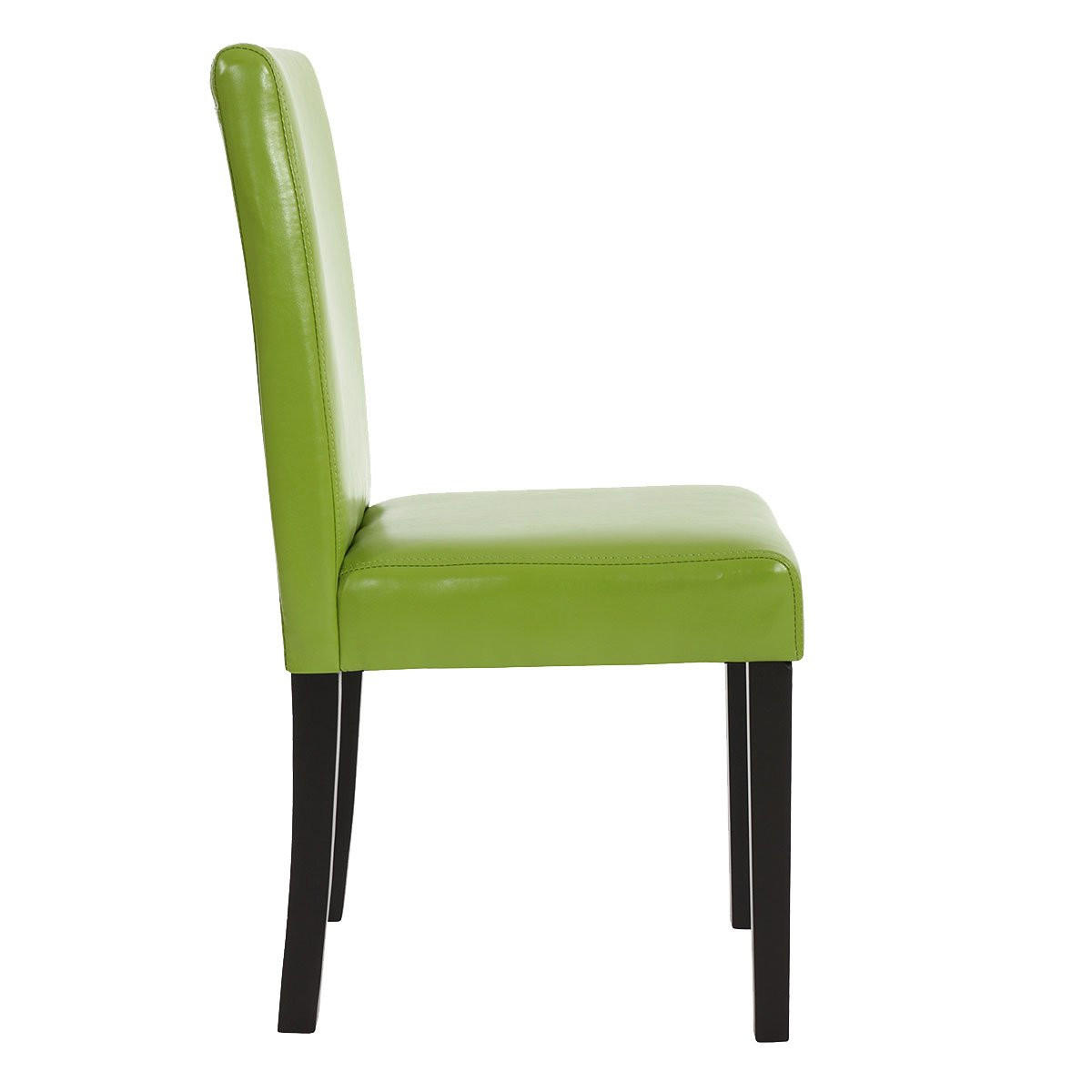 ESSZIMMERSTUHL 6er-Set klassisch und zeitlos 90x43x56cm Sitzhöhe 45cm Kunstleder dunkle Beine Grün - Grün, Kunststoff (43/90/56cm) - CHEFGASTRO