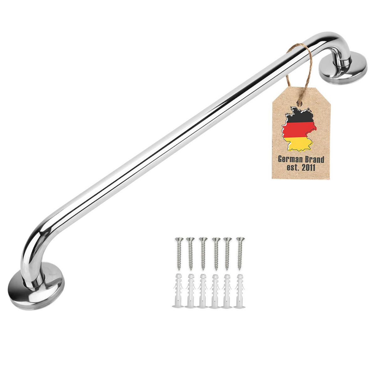 HANDTUCHHALTER 80/1.9 cm (Hochglanzpoliert) - Silberfarben, Metall (5/7/80cm) - Intirilife