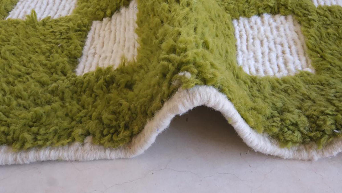 BERBERTEPPICH aus reiner Wolle 184x 288 cm - Grün, Naturmaterialien (184/288cm) - AFK Living