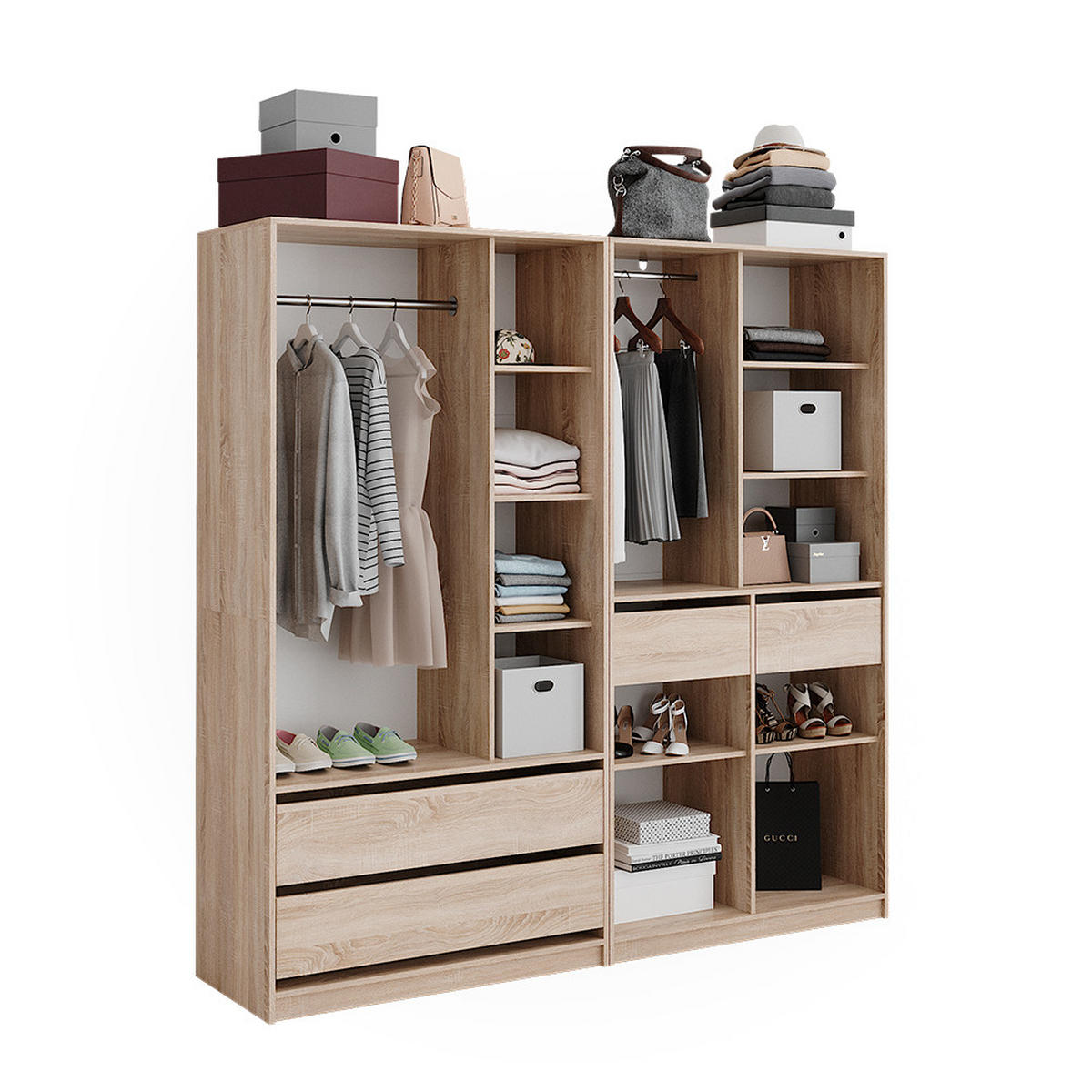 ŠATNÍ SKŘÍŇ Elmo Sonoma - Sonoma dub, kompozitní dřevo (200/200/50cm) - Vicco