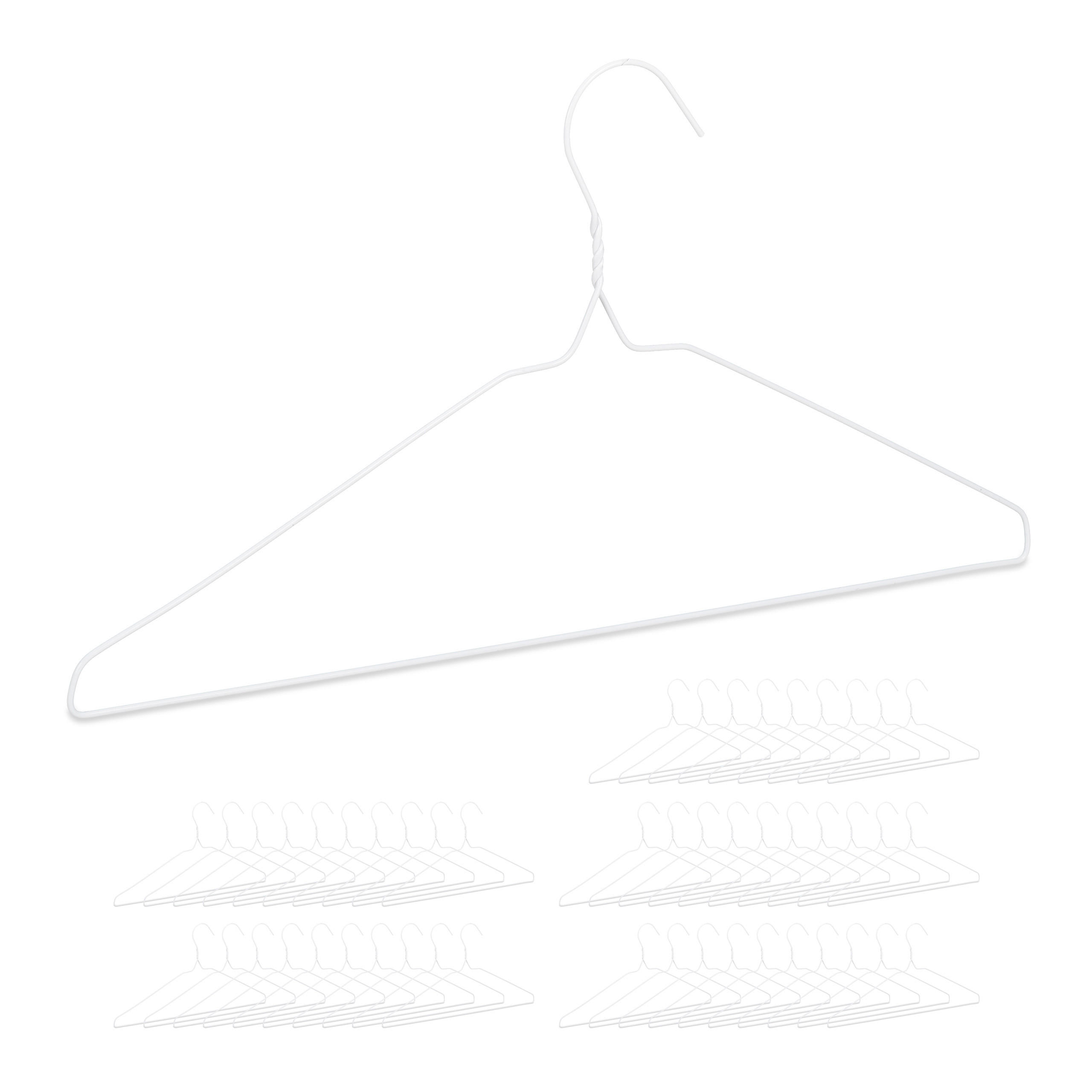 50XKOVOVÉ vešiaky - biela, kov/plast (40/20/0.3cm) - Relaxdays
