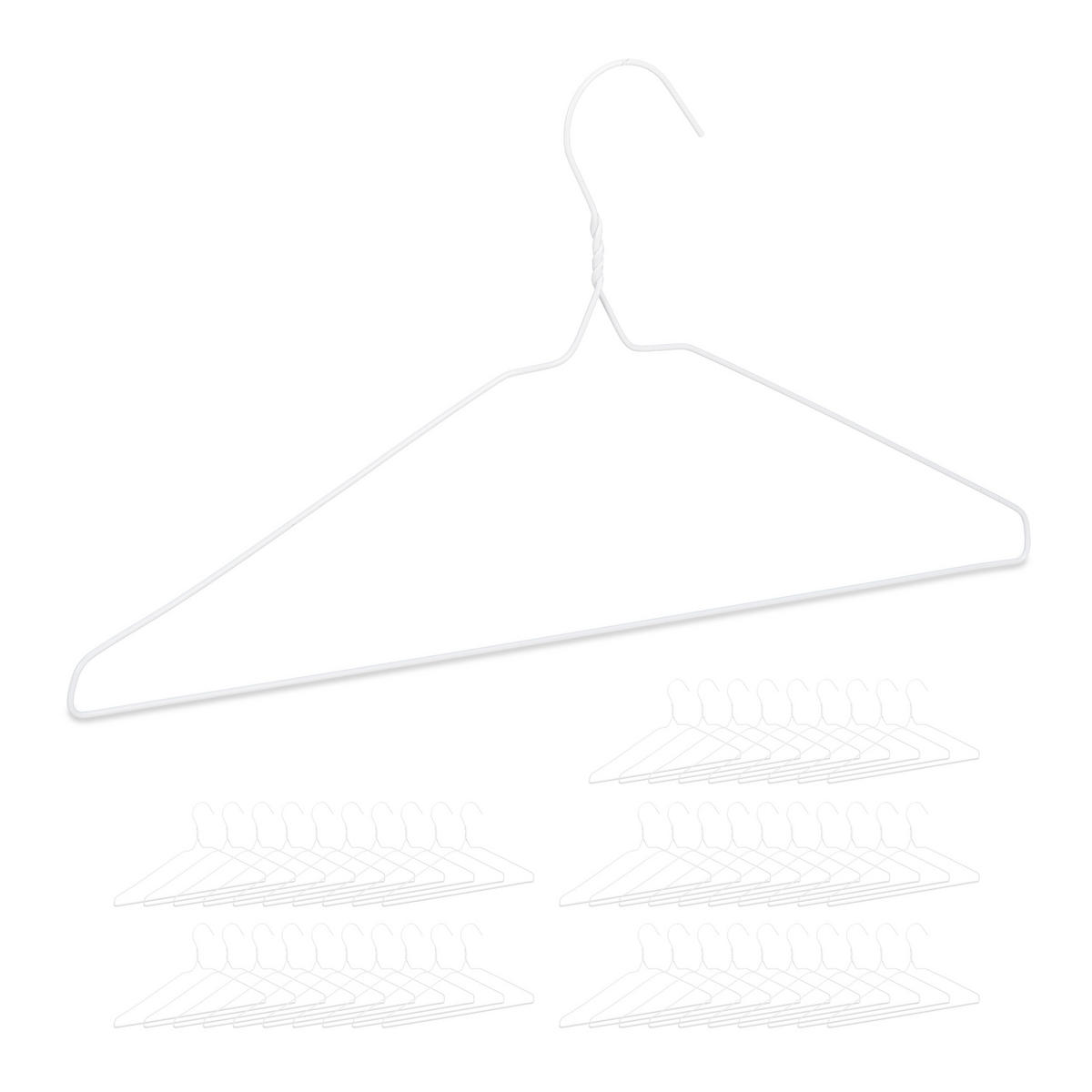 50XKOVOVÉ vešiaky - biela, kov/plast (40/20/0.3cm) - Relaxdays