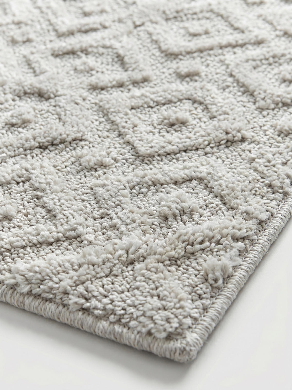 TEPPICH Hochflor EISACK in Creme, geometrisch, 80 x 250 cm - Beige, Textil (80/250cm) - KADIMA DESIGN