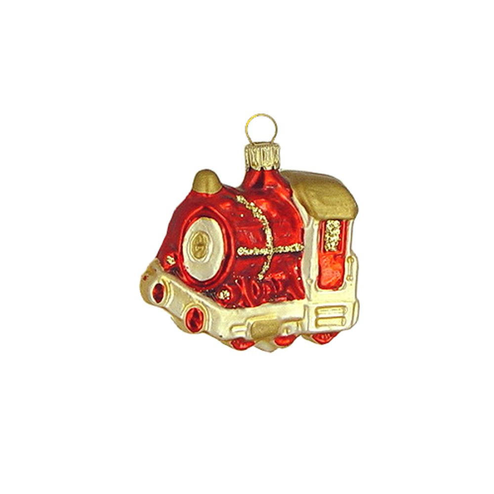 CHRISTBAUMSCHMUCK Lokomotive altgold matt 6 cm - Multicolor, Metall (0.1/6/0.1cm)