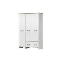 DREHTÜRENSCHRANK - Schrank Perseus 3D - Weiß, Holzwerkstoff (133/200/50cm) - Möblo