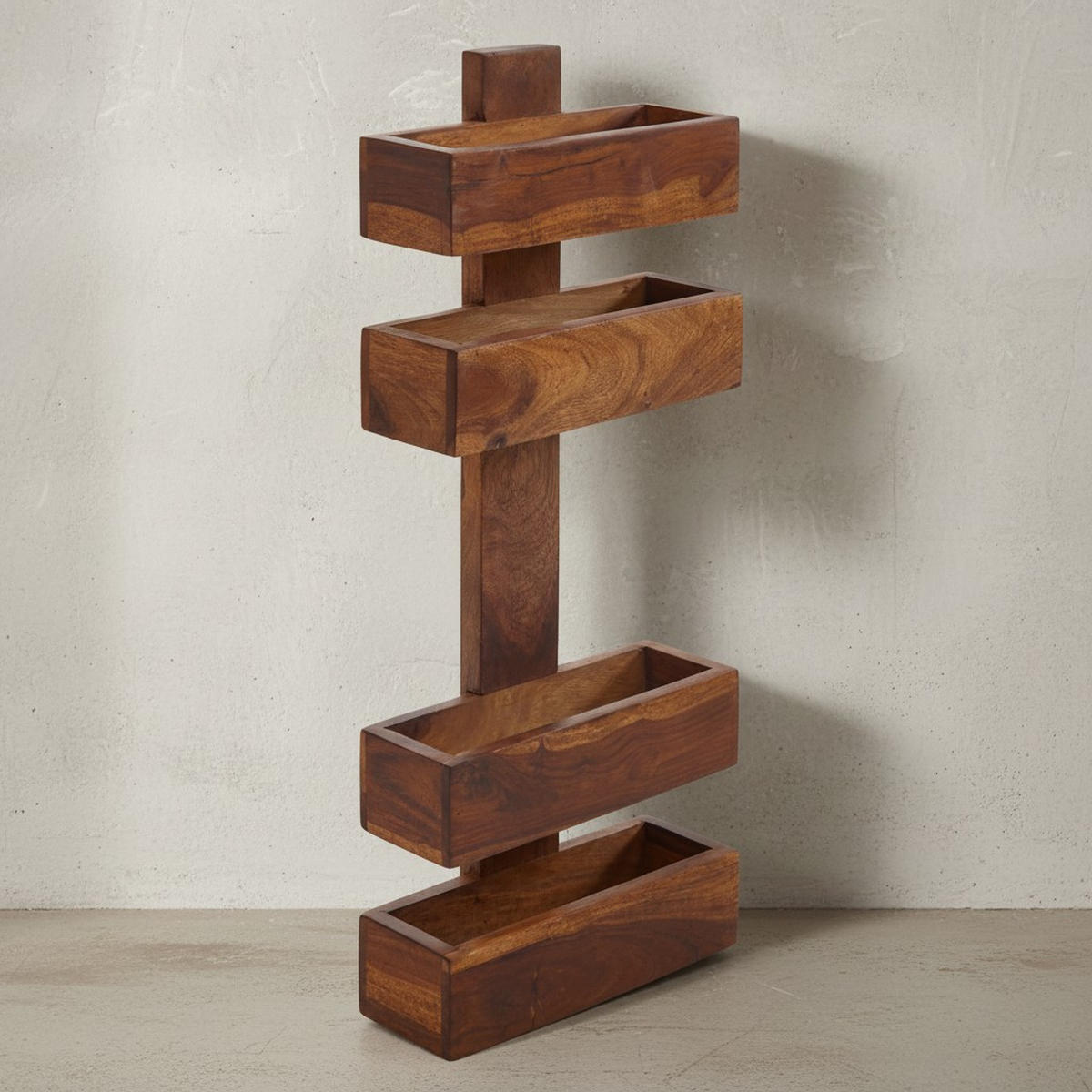 ZEITUNGSSTÄNDER NAKO Massivholz Klassisch Handgefertigt, Braun 30x10x72 cm - Braun, Holz (30/72/10cm) - KADIMA DESIGN