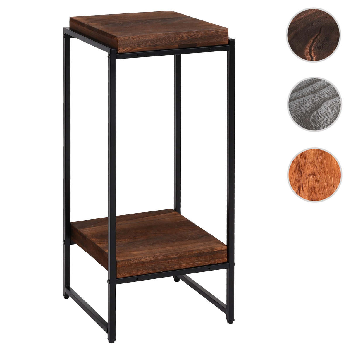 BLUMENTISCH quadratisch Dunkelbraun - Dunkelbraun, Holzwerkstoff (32/30/82cm) - MCW