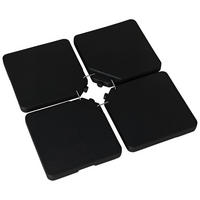 SCHIRMBESCHWERER Schwarz 4er-Set 100/100/6,8 cm - Schwarz, Kunststoff (100/100cm) - PANGIVO
