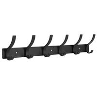 HAKENLEISTE Wand 6 Haken - Schwarz, Metall (40/40/2cm) - KRUMAD