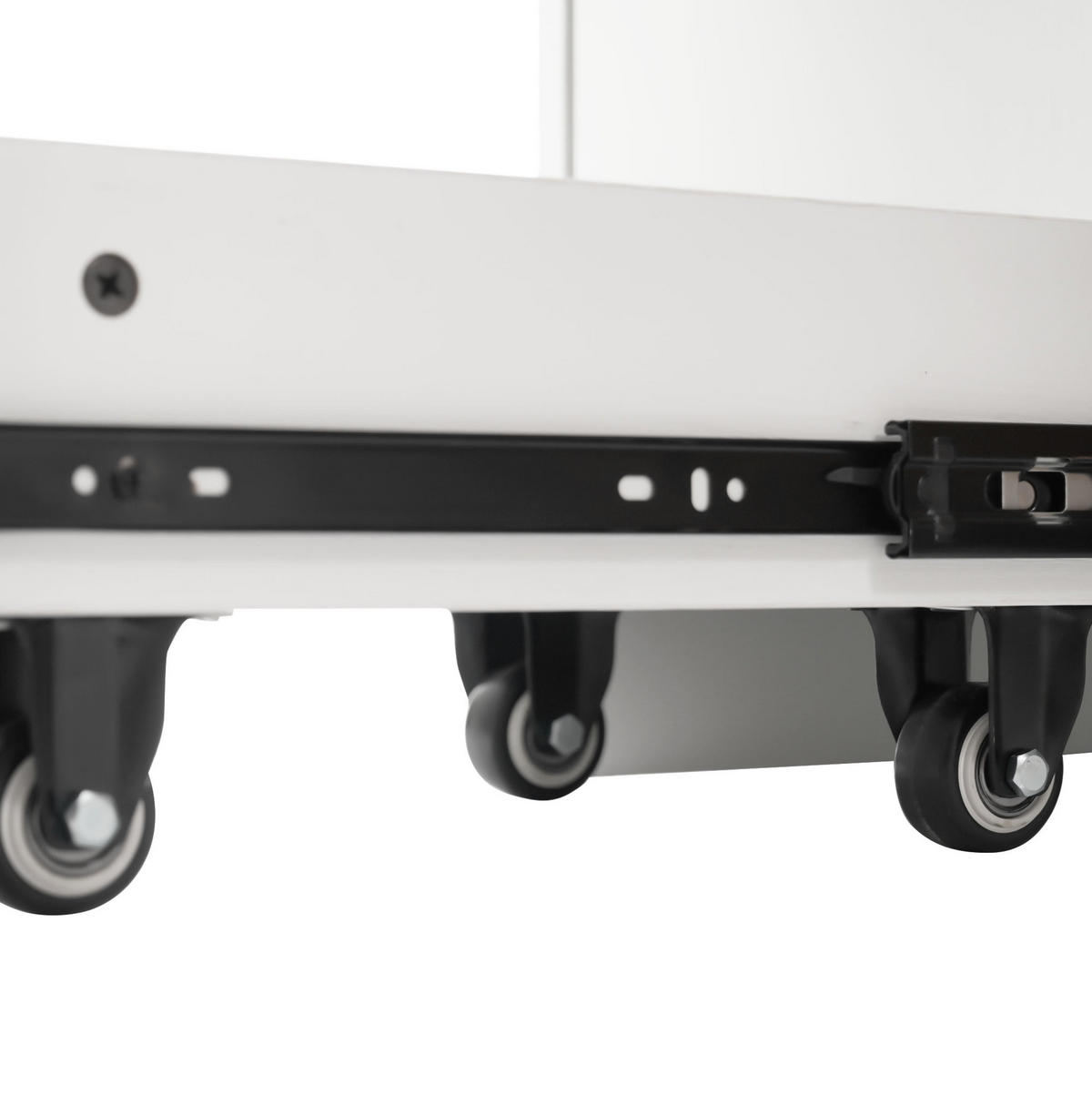 HIGHBOARD mit Glastüren 70/40/160 cm – mit LED-Beleuchtung und Stauraum - Weiß, Holzwerkstoff (70/160/40cm) - BEAOK