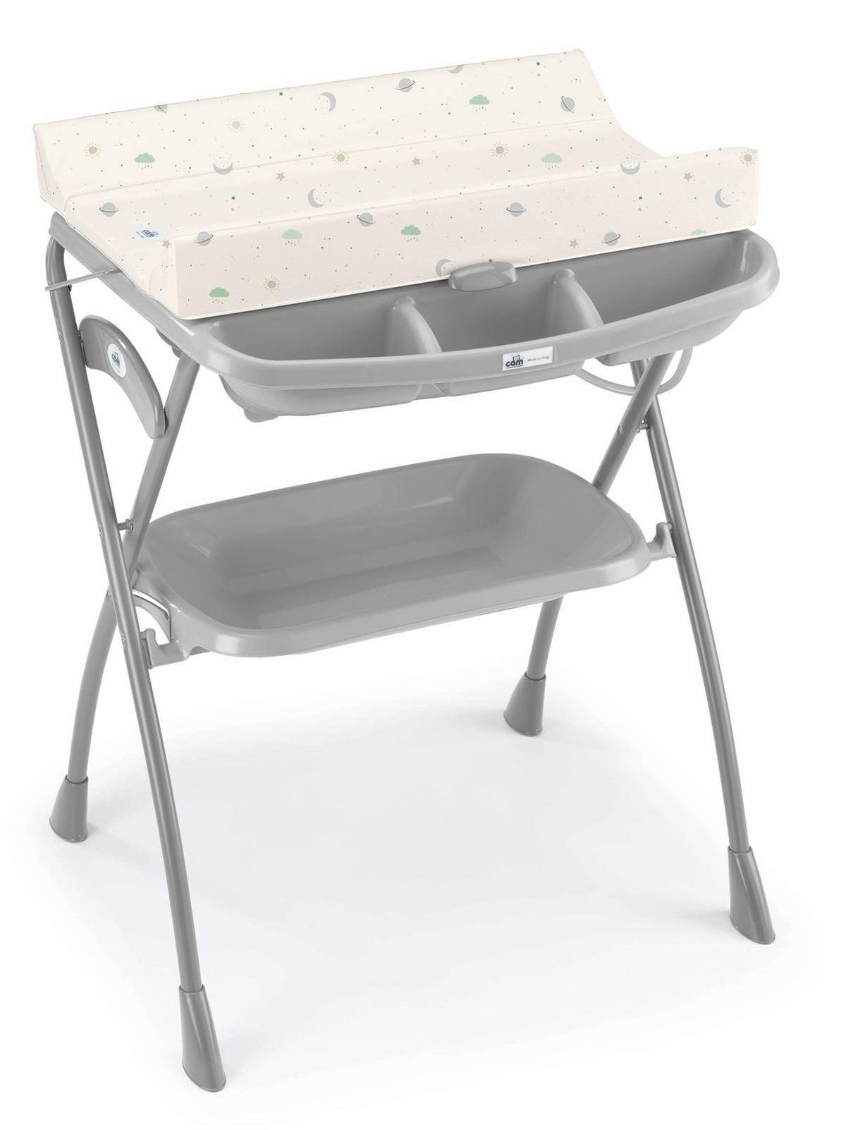 WICKELTISCH mit Badewanne Volare - Dunkelgrau, Kunststoff (69/77cm) - Cam il Mondo del Bambino S.p.A.