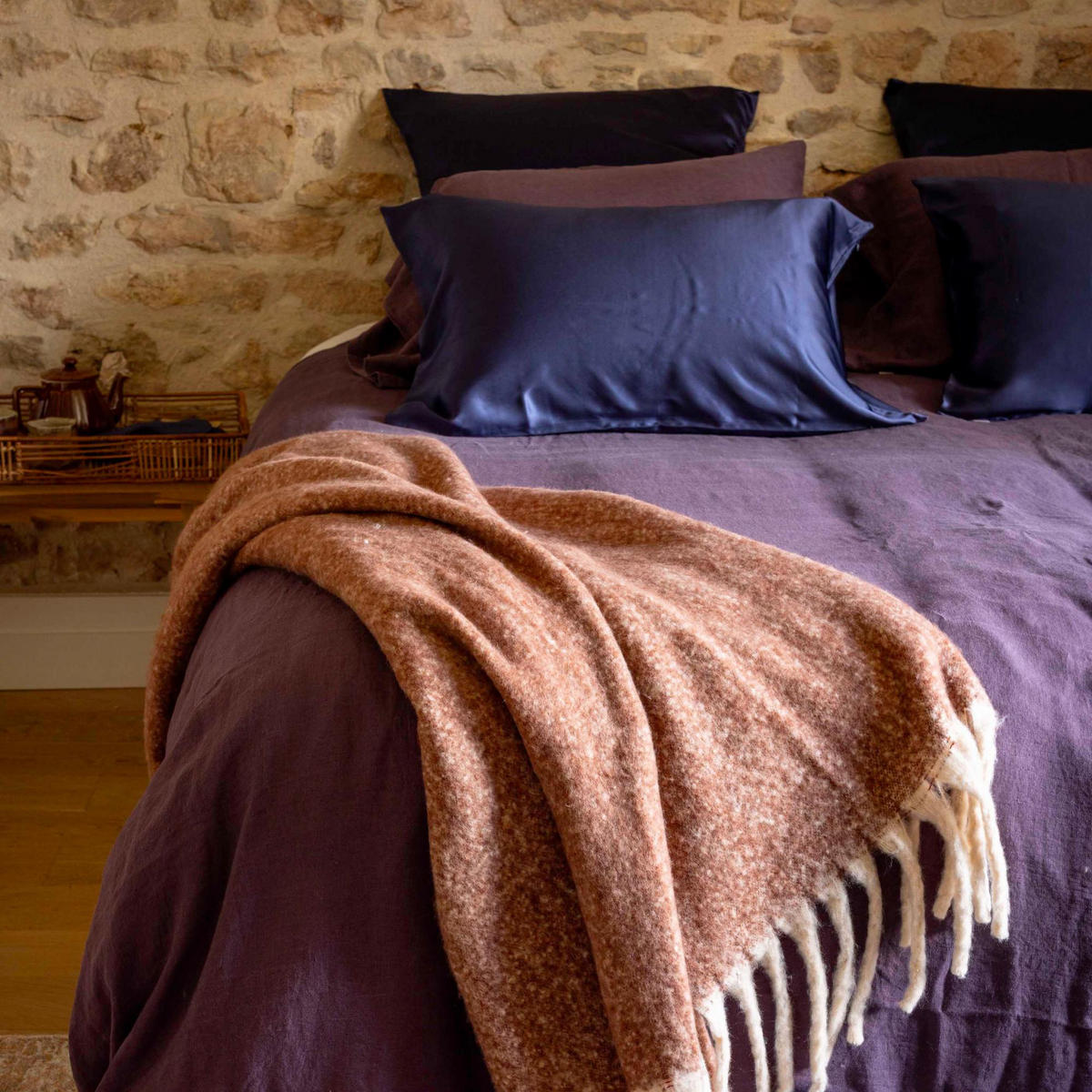 KOPFKISSENBEZUG Zeff raisin 50 x 75 cm - Violett, Textil (50/75cm) - Vivaraise