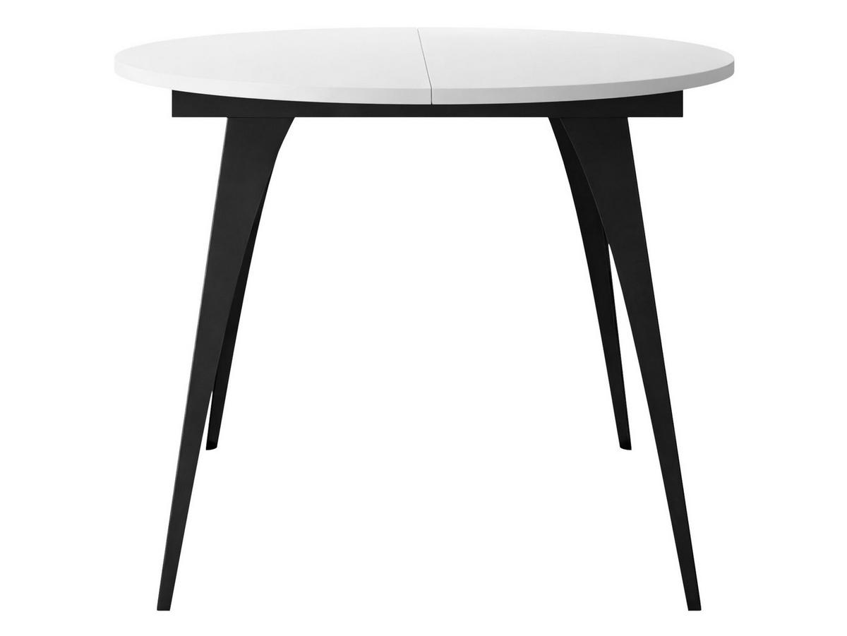 ESSTISCH Carmina 100 - Schwarz/Weiß, Holzwerkstoff/Metall (100/100/76cm) - MIRJAN24
