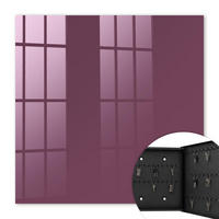 SCHLÜSSELBOX Schwarz 30x30 cm- Türöffnung nach rechts - Farbe Burgunderrot - Bordeaux, Metall (30/30/5cm) - TULUP