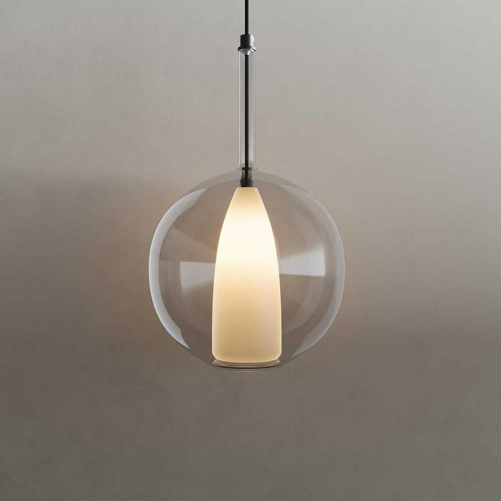 HÄNGELAMPE Belluna 1.5m Abhängung Klar Ø 24cm - Klar, Glas (24/24/45cm) - s.luce