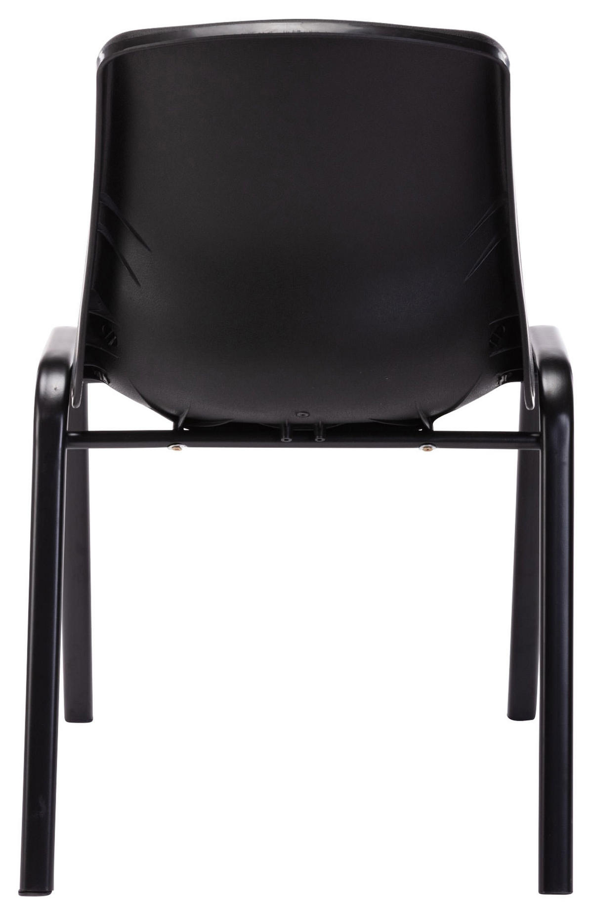 STUHL 4er Set Kunststoff schwarz - Schwarz, Kunststoff/Metall (47/76/52cm) - CLP