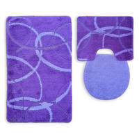 BADEMATTE Set 3 tlg LİLA - Lila, Textil (60/100cm) - ROLFNERS