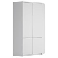 KLEIDERSCHRANK Fortaleza-129 - Weiß, Holzwerkstoff (95/200/95cm) - Lomado