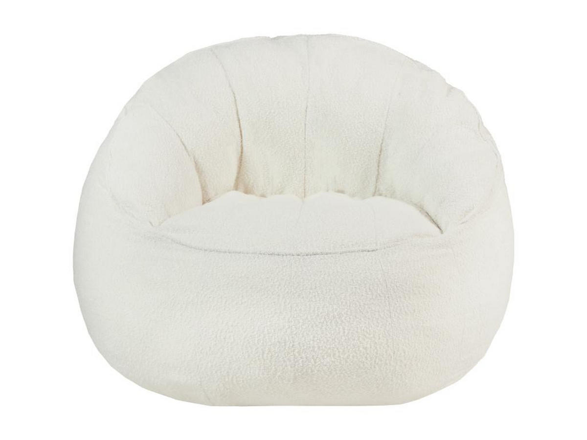 MUSCHELSESSEL - Bouclé-Stoff - Weiß - FONADO - Beige, Textil (80/73/80cm) - Vente-Unique