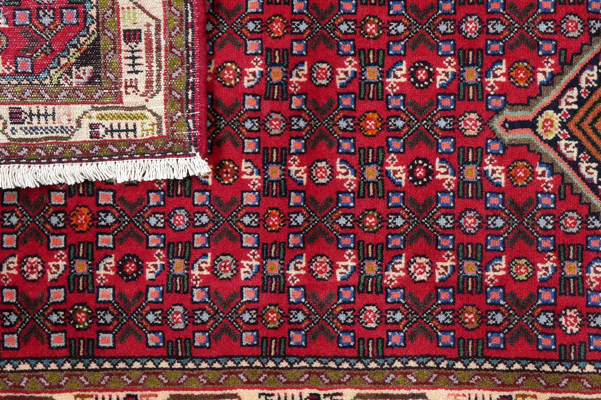 LÄUFER Orient handgeknüpft Assadabad Rot 205/84 cm Schurwolle - Rot, Textil (84/205cm) - Looma