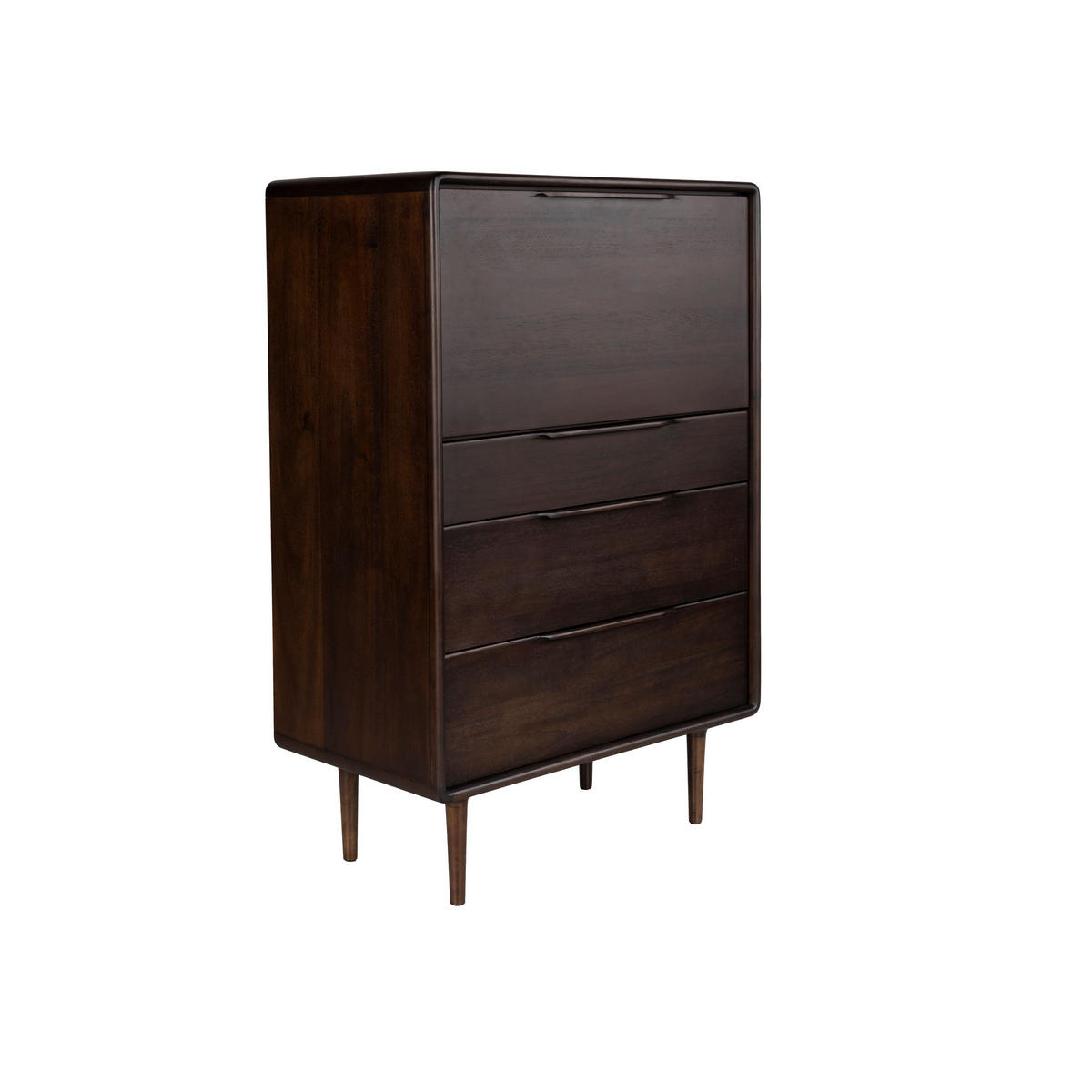 KOMMODE Elroy Hoch Walnussfarbe - Braun, Holz (80/120/45cm) - Dutchbone
