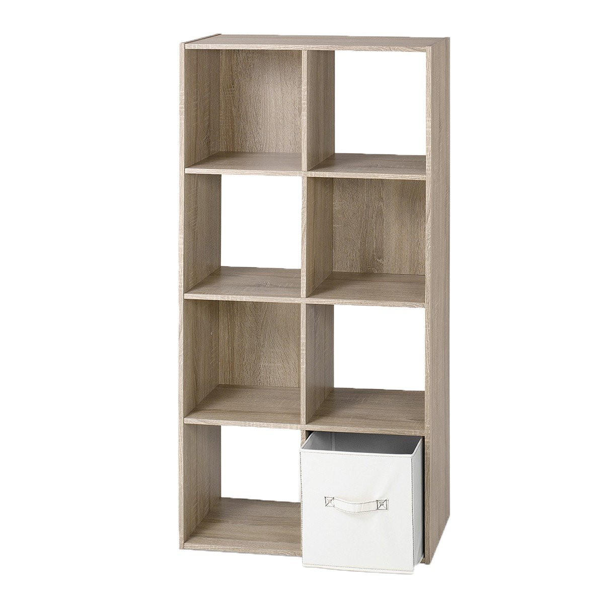 REGAL zur Aufbewahrung mit 8 Fächern - L62 x H123 cm - Apfelbaumfarben, Holzwerkstoff (62/123/29.5cm) - Calicosy