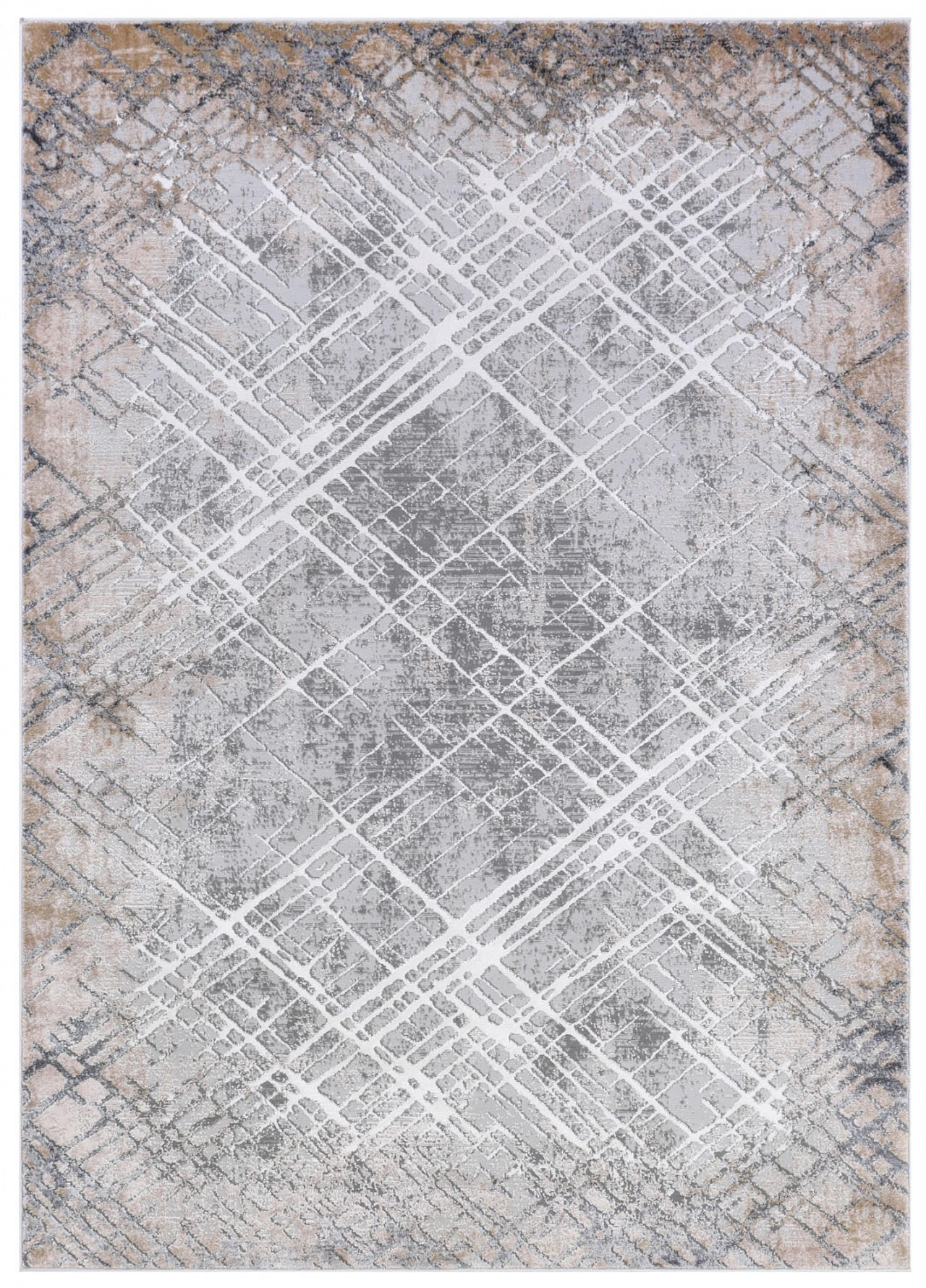 KOBEREC béžový grafitový krémový - 80 x 150 cm - sivohnedá, textil (80/150cm) - Mazovia