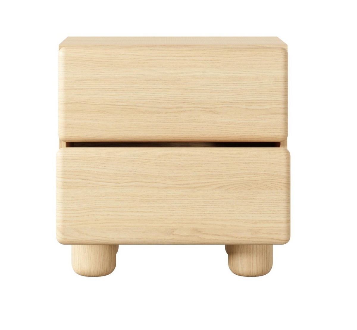 NACHTTISCH 50 cm Bloom, 2 Schubladen, Holz, Eiche Vicenza - Eichefarben, Holz (50/52/38cm) - Emporius