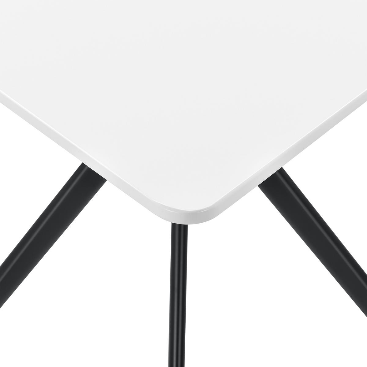 ESSTISCH Ankara - Weiß, Holzwerkstoff/Metall (60/60/75cm) - [en.casa]