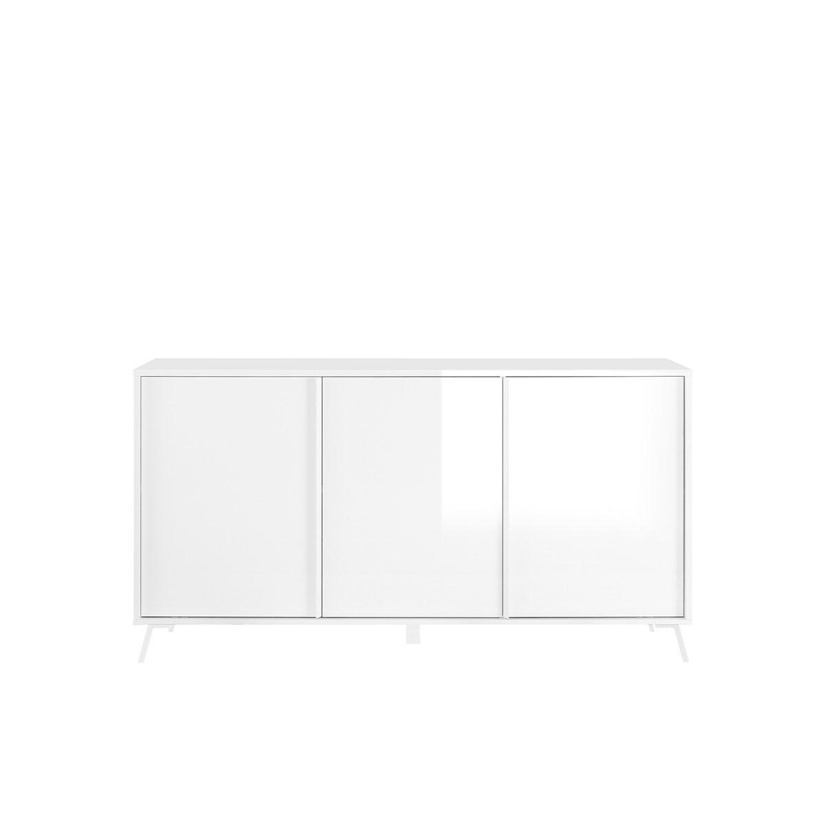 SIDEBOARD mit 3 Türen L156 cm - City - Weiß, Holzwerkstoff (40/84/156cm) - Calicosy