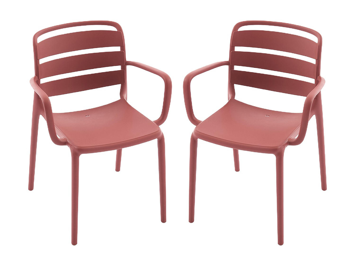 GARTENSTUHL - 2 -Sitzer - Polypropylen - terracotta - MOAH - Braun, Kunststoff (60/81/56.5cm) - Vente-Unique