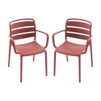 GARTENSTUHL - 2 -Sitzer - Polypropylen - terracotta - MOAH - Braun, Kunststoff (60/81/56.5cm) - Vente-Unique