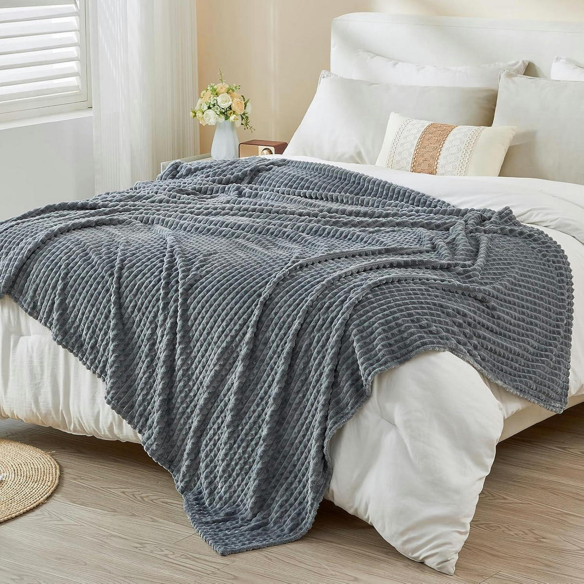 KUSCHELDECKE 150 x 200 cm Dunkelgrau - Grau, Textil (150/200cm)