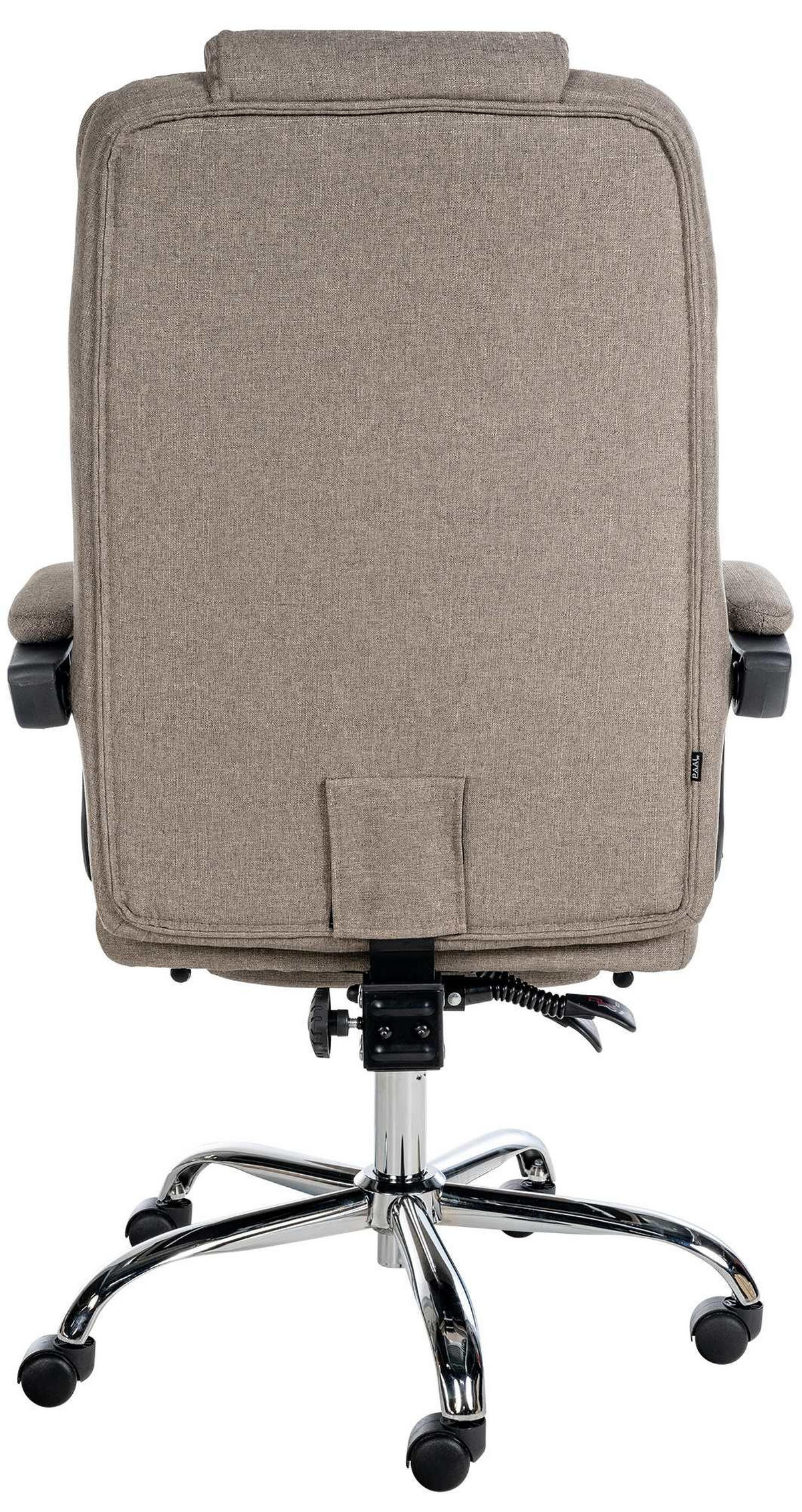 CHEFSESSEL Stoff taupe - Taupe/Chromfarben, Textil/Metall (67/115/68cm) - CLP