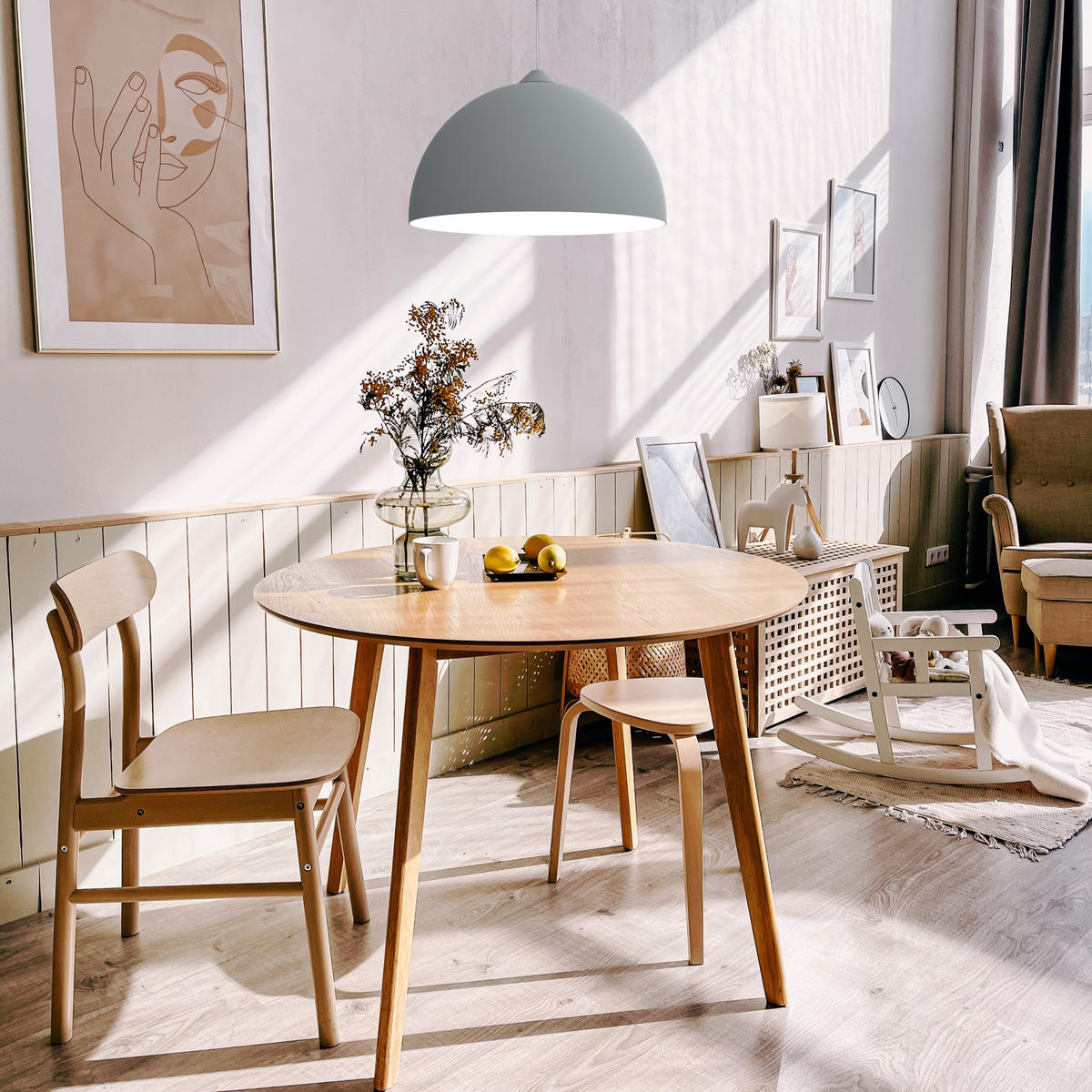 HÄNGELEUCHTE - Weiß, Metall (40/40/20cm) - Lumicom